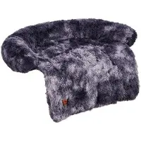 OEM Hunde-Unterlage für den Sofa - Antislip, waschbar - Bequeme Unterlage für große Hunde und Katzen - Kissen für den Sofa mit abnehmbarem Bezug (Tie-Dye dunkelgrau, L-110x105x17cm)