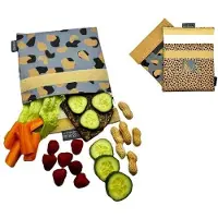 OEM Milieuvriendelijke, herbruikbare luipaardprint Snack- und Lunchbox (2er Pack)