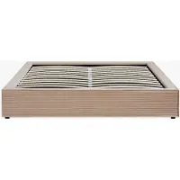 Vente-unique Bettkasten-Lattenrost - 160 x 200 cm - Cord - Beige - KARESO von YSMÉE