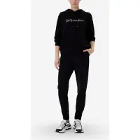 EA7 für Damen. 7W000990_AF12502 Schwarzer Trainingsanzug aus elastischer Baumwollmischung (XL), Sportlich, Baumwolle, Langarm