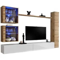 Meublorama AM-SWITCH 18-WTW SW 18*6C/102KG, 1 Regale, 5 Tür(en), Weiß, Mitteldichte Faserplatte (MDF), 4 Schublade(n), 400 mm