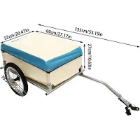 OEM Aluminium Fahrradanhänger 50KG Beige Blauw
