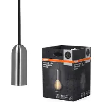 Osram Vintage 1906 Pendelleuchte ROUND E27, chrome, max. 25W (LED 15W), E27 Sockel, runder Baldachin, Innenraum-Pendelleuchte, Kombination mit 1906 Vintage-Lampen, Kombination mit smarten Lampen