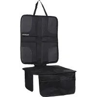Dunlop Autositzbezüge 121 x 45 CM - Autositzauflage mit Organizer - Wasserabweisender Autositzbezug - Schutzhülle Hund - Unterseite mit Anti-Rutsch - Schwarz