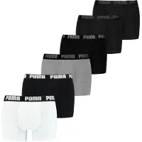 Puma Boxershorts "MEN EVERYDAY BOXER" Packung, 6er Pack, Elastischer Logobund, Stretchmaterial, ohne Eingriff