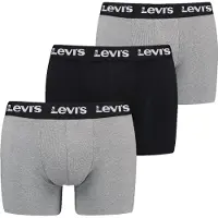 Levi's Herren Boxershorts, 3er Pack - Repeat Logo Boxer Brief 3P, Logobund, Baumwoll-Stretch, einfarbig