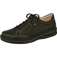 Finn Comfort Herren Halbschuh, Nantes, , Schwarz, Leder, NEU - Herrenschuhe Bequemschuhe, Schwarz, leder (bison)