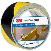 3M 3MTM Gefahrenmarkierungsband 5702, Gelb/Schwarz, 50 mm x 33 m, 0.14 mm, Einzeln praktisch verpackt | Packung (1 Rolle)