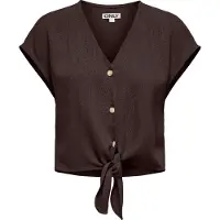 ONLY Kurzarmbluse "ONLSIESTA SS KNOT LIN BL SHIRT PNT NOOS" Viskosemischung, regular fit