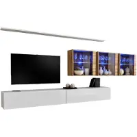 Meublorama AM-SWITCH 17-WWT SW 17*7C/95KG, 2 Regale, 5 Tür(en), Weiß, Mitteldichte Faserplatte (MDF), 6 Schublade(n), 400 mm