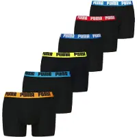 Puma Boxershorts "MEN EVERYDAY BOXER" Packung, 6er Pack, Elastischer Logobund, Stretchmaterial, ohne Eingriff