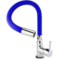 OEM Kaltwasser-Wannenarmatur stehender Dusenhebel für Badezimmer und Toilette - Chrom und Blau