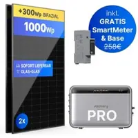 Dura-Solar 1000Wp Balkonkraftwerk mit Jackery SolarVault 3 Pro - 7,5kWh - 2x500Wp