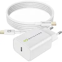 Avizar Mayaxess, 20W Netzteil für Galaxy S24 Plus + USB-C Kabel 1m, Weiß