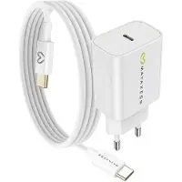 Avizar Mayaxess, 20W Netzteil für Galaxy S22 Plus + USB-C Kabel 1m, Weiß