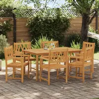 vidaXL Möbel Bank Outdoor 6 pcs Natur 56 x 55,5 x 90 cm Massivholz AkazieGartenstühle - Gartenstühle c4837