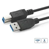 Microconnect USB3.0AB3B, 3 m, USB A, USB B, USB 3.2 Gen 1 (3.1 Gen 1), Schwarz