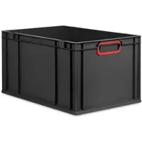 Proregal Eurobox Nextgen Color HxBxT 32x40x60cm 65 Liter Griffe Rot Geschlossen Schwarz Eurobehälter Transportbox Transportbehälter