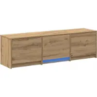 vidaXL Fernsehschrank mit LED 140 x 34 x 40 cm Kunsthandwerk Eiche