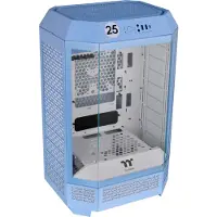 Thermaltake The Tower 300, Micro Tower, PC, Blau, micro ATX, Mini-ITX, SPCC, Gehärtetes Glas, 21 cm
