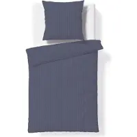 Fleuresse Interlock Jersey Bettwäsche Black Premium Aveiro blau 135x200 cm + 80x80 cm