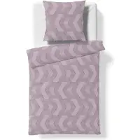 Fleuresse Interlock Jersey Bettwäsche Black Premium Beja mauve 135x200 cm + 80x80 cm
