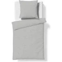 Fleuresse Interlock Jersey Bettwäsche Black Premium Funchal grau 135x200 cm + 80x80 cm