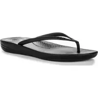 Fitflop tm Zehentrenner IQushion Ergonomic Flipflop All Black-Schuhgröße 36
