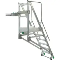 Facal Binary Schiebe-Podesttreppe Aluminium S600 8 Stufen