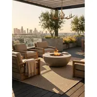 KADIMA DESIGN In- & Outdoor-Teppich Vintage Pflegeleicht Waschbar Strapazierfähig | Beige 140x200 cm Balkon Terrasse Küche Saugroboter | KASBERG –