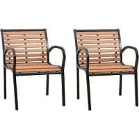vidaXL Gartenstühle 2 Stk. Holz