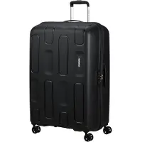 American Tourister Ellipso Spinner L, schwarz, TSA-Schloss, kratzfeste Textur, doppelte Räder
