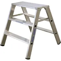 Iller-Leiter Iller Aluminium Montagebock Arbeitstritt 2x3 Stufen