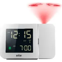 Braun 67161, Digitaler Wecker, Rechteck, Weiß, 24 h, Zeit, AC