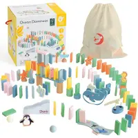 ClassicWorld Holz-Domino-Hindernisparcours-Logik-Montessori-Puzzle 100 Teile.