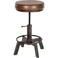CLP Sitzhocker Destin im Industrial Design antik silber
