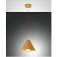 FABAS LUCE Pendelleuchte Esino E27 Ø250mm Eichenholz