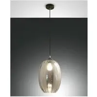 FABAS LUCE Infinity Pendelleuchte Rauchfarben Ø 25cm