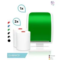 Blanc HYGIENIC SET: Handtuchrollenspender Autocut, Blanc Cosmos verschied. Farben + 2 Handtuchrollen Classico - PRODUKTSET