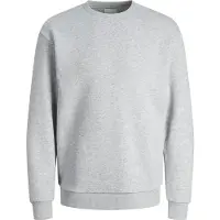 Jack & Jones Sweatshirt "JJEBRADLEY mit Rippbündchen für Alltag und Freizeit", Materialmix, relaxed fit