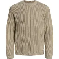 Jack & Jones Rundhalspullover "JJEDOVER KNIT CREW NECK SN" Baumwollmischung, regular fit