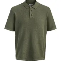 Jack & Jones Knit Polo-Shirt mit Knopfleiste und Kurzarm Größe: L