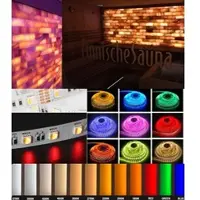 Remlights 12V RGBW Set LED Sauna Strips inkl. warmweiss 5m Saunalicht mit Controller