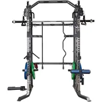 HMS CYKLOP 1 | Smith Machine Semi Commercial mit Doppel-Kabelzug & Klimmzugstange | Profi Kraftstation