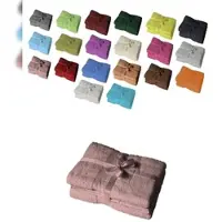 EXKLUSIV HEIMTEXTIL Handtuchserie im Set mit Schleife Marke Badetuch 2er Set 100 x 150 cm Rosa