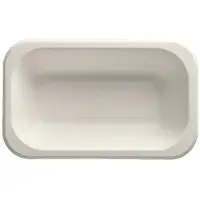 Papstar 100 Siegelschalen, Zuckerrohr, weiss 900 ml - 4,2 cm x 18,5 cm x 23,5 cm