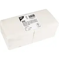 Papstar 250 Servietten, 2-lagig 24 x 24 cm 1/4-Falz natur ungebleicht