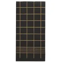 Papstar 30 Servietten, 2-lagig "PUNTO" 1/8-Falz 39 cm x 40 cm "Kitchen Towel" mikrogeprägt schwarz/gold