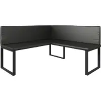 Vicco Esszimmer-Eckbank Ravon, Schwarz, 150 x 150 cm