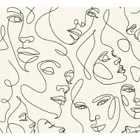 A.S. Création Vliestapete "Pintwalls III Line-Art Abstrakte Gesichter" 3D-Optik strukturiert